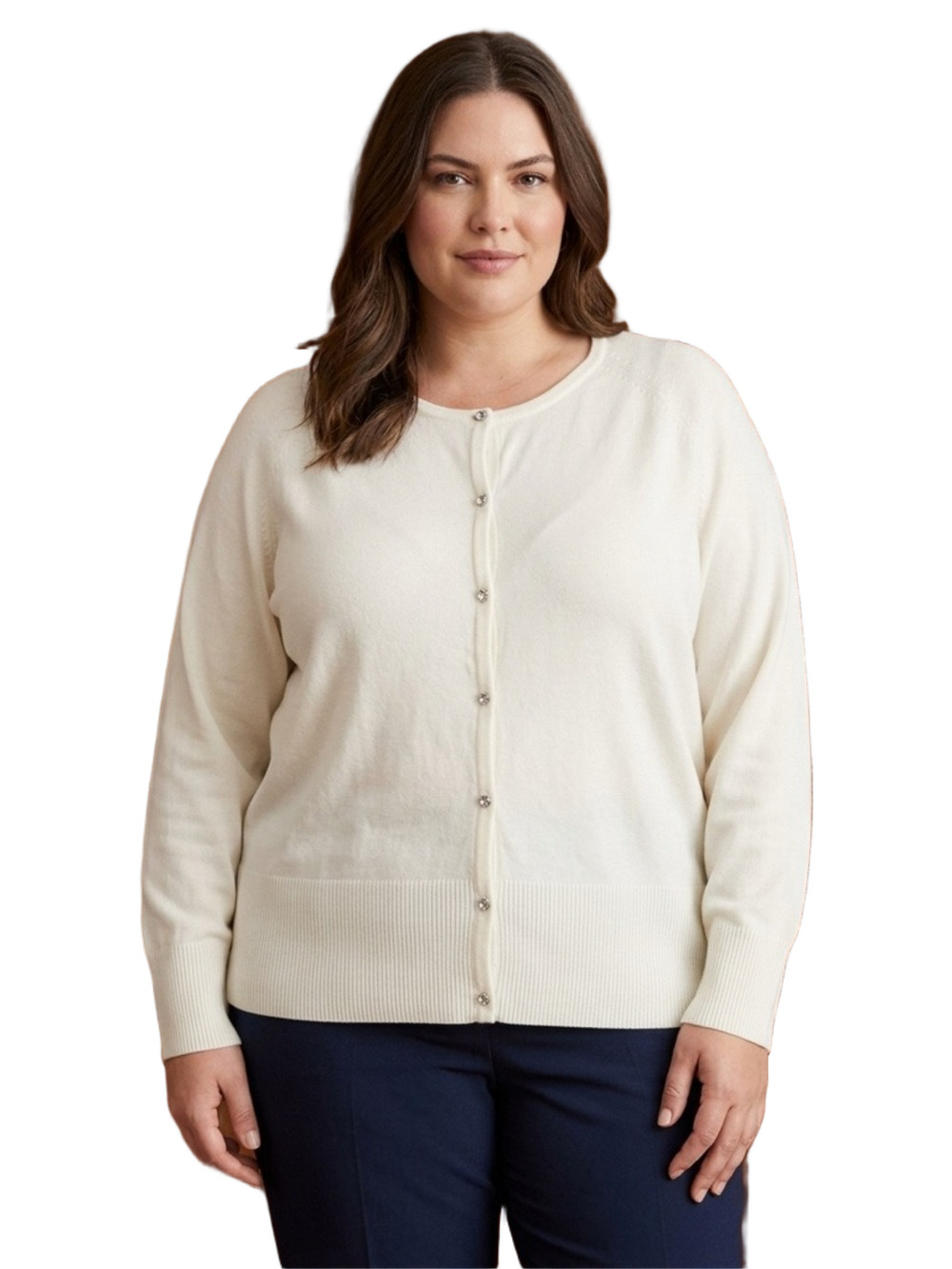 Apt. 9 Cream Button-Front Cardigan Sweater Size 3X NWT